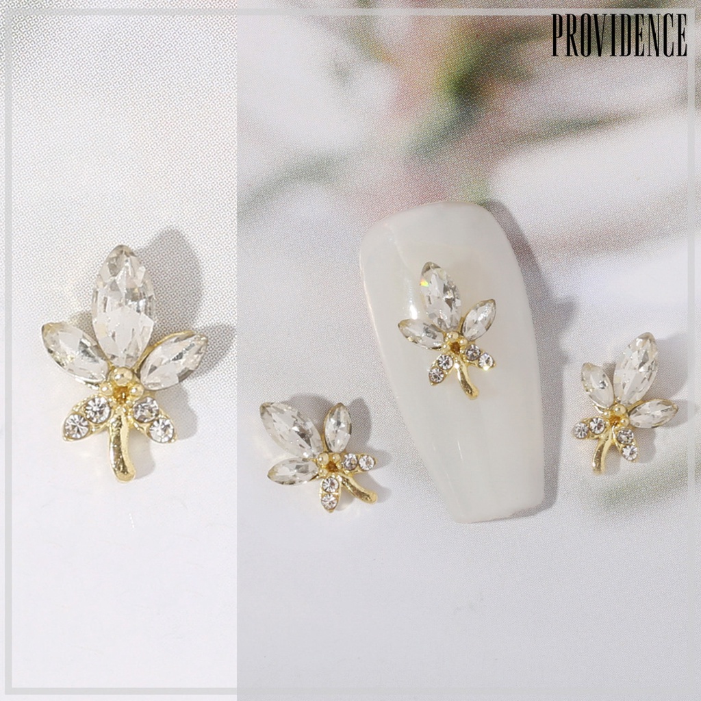 Providence 10Pcs Manicure Decor Tiga Dimensi Bersinar Mempesona Efek Visual DIY Alloy Butterfly Heart Water Drop Garland Nail Charm Nail Salon Supply