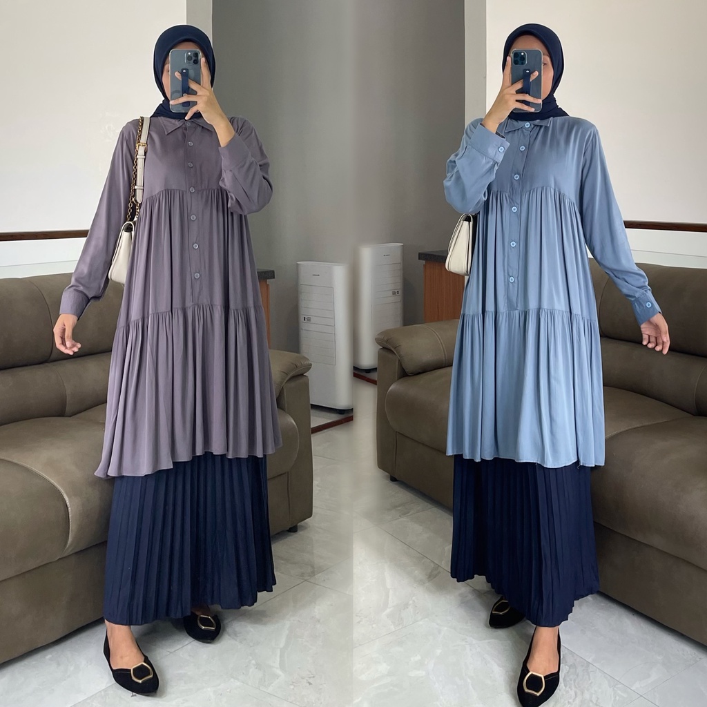 HARUKA tunik by ZALFA OUTFIT / Tunik rayon / tunik polos