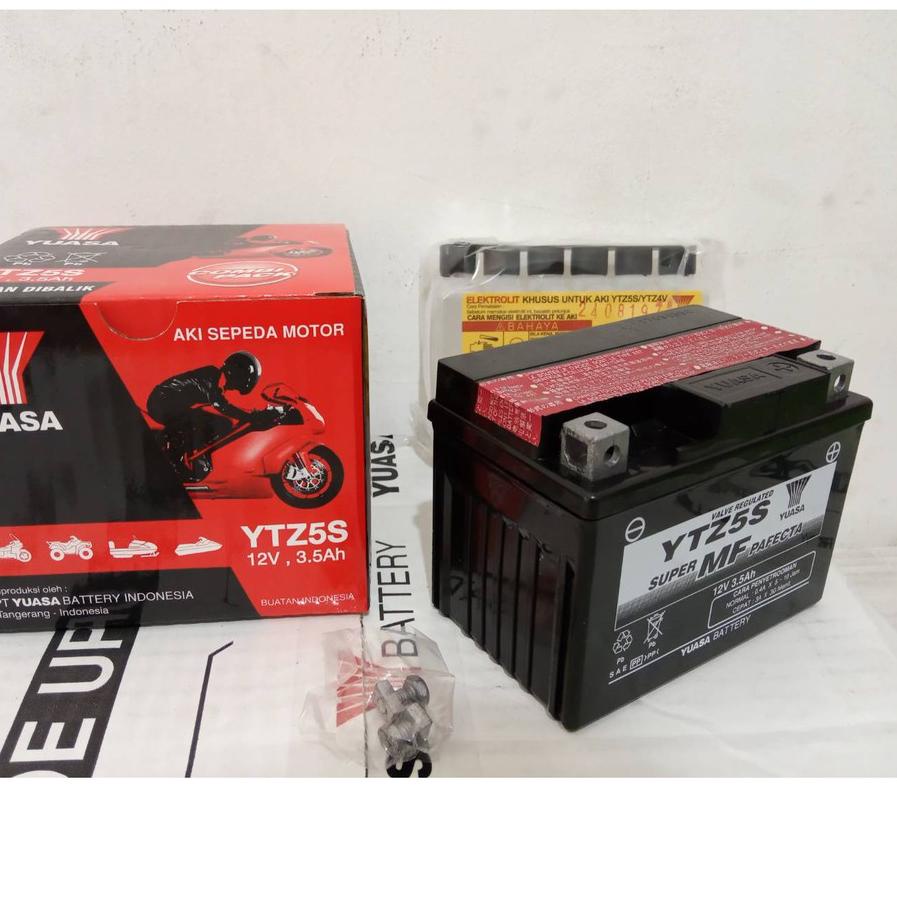 Diskon Aki Motor Beat, Vario 110, Scoopy, Supra X 125, Spacy, Revo YTZ5S YUASA ORI