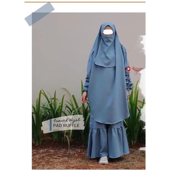 Preloved French Hijab Pad Ruffle by Khumaira Syar’i