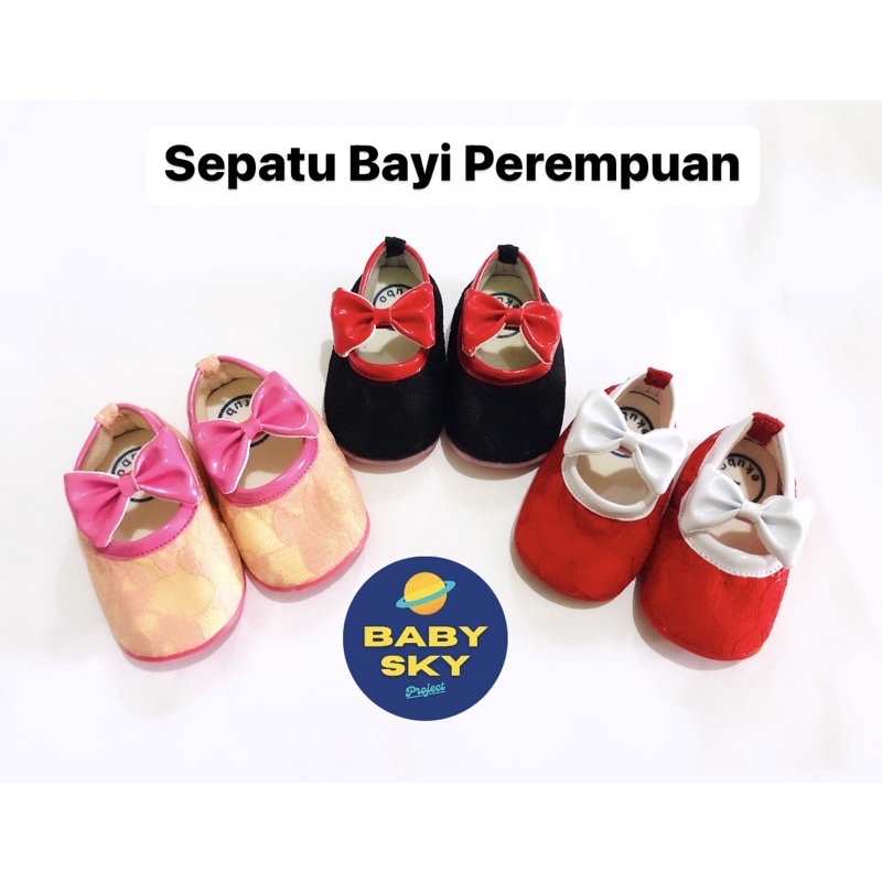 Sepatu Bayi Perempuan Sepatu Pita Bayi Ekubo