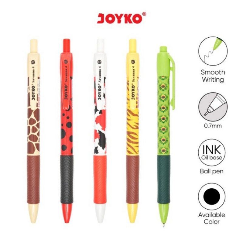 

Pulpen Cetrek Joyko BP-232 Savana 4 Hitam 0.7 mm