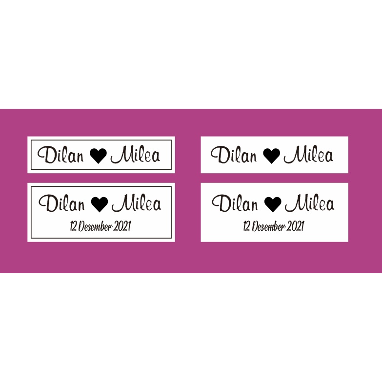 

Stiker Transparan Souvenir Wedding / Pernikahan / Label