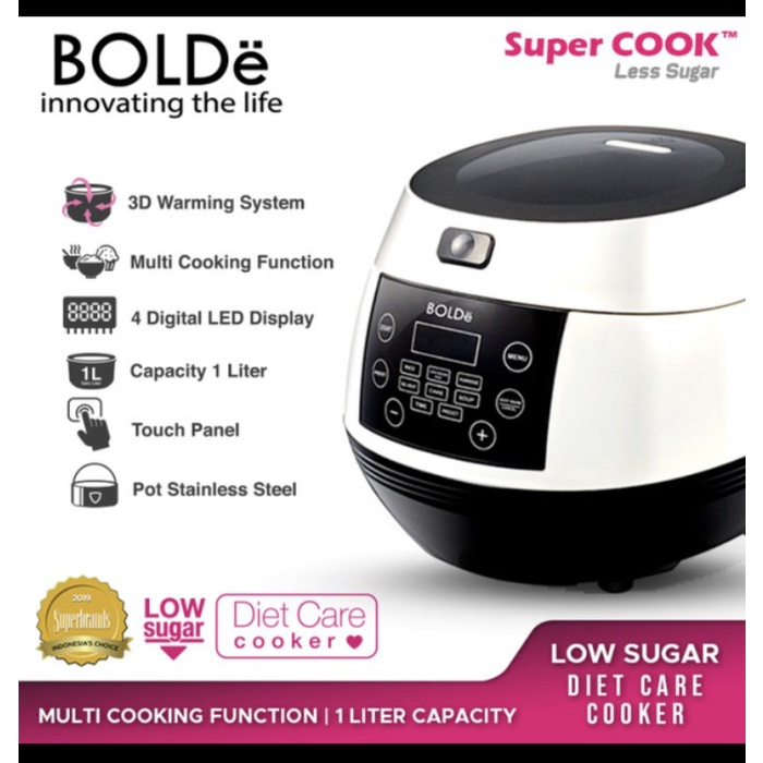 @#@#@#] Rice Cooker Mini 1L BOLDe low sugar carbo