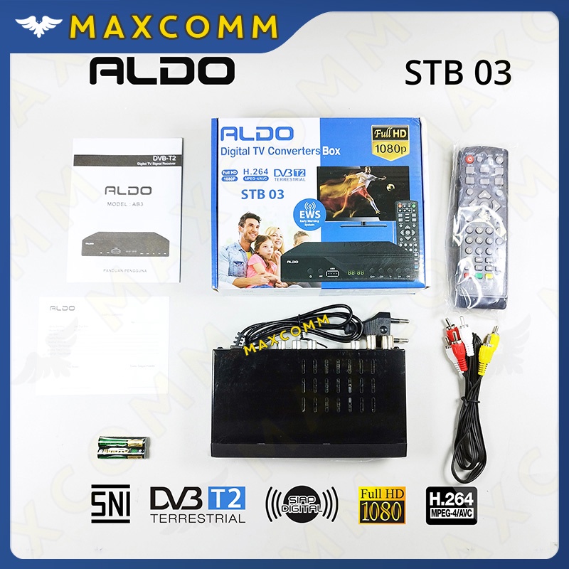 Aldo Set Top Box - STB 03 DVB T2 TV SIARAN DIGITAL RECEIVER