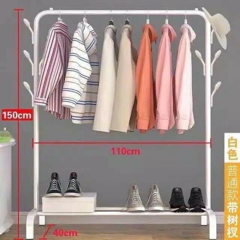 KD1 Rak Big Stand Hanger / Rak Gantung Serbaguna Multifungsi / Rak Penyimpanan sepatu / Rak Gantungan Baju Besar / Rak Gantung Celana Tas Stand Besi Hanger / Jemuran Pakaian Besar / Rak Gawang Gantungan Baju Topi