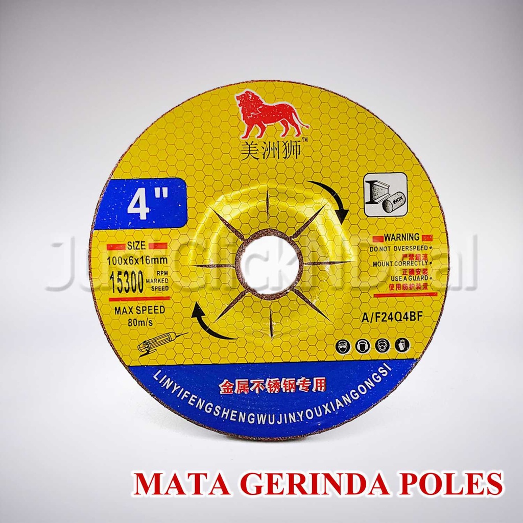 Mata Batu Gurinda Poles 4 Inch Tebal Gerinda Asah