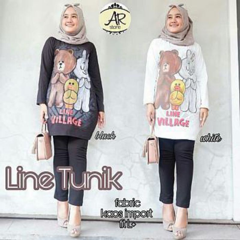 Line Tunik wanita tunik jumbo tunik muslim tunik kaos tunik import tunik muslimah