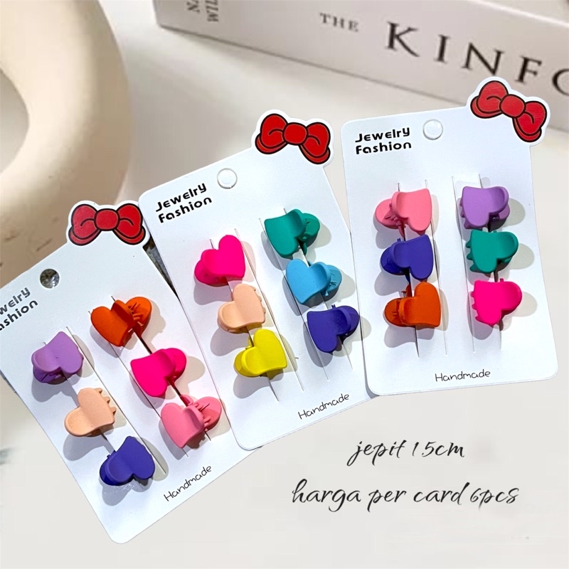 [6pcs] Jedai Doff Mini Set 2cm isi 6pcs Jepit Rambut Poni Jepitan Rambut Baby Mini Hair Claw Clips / Jepitan Poni