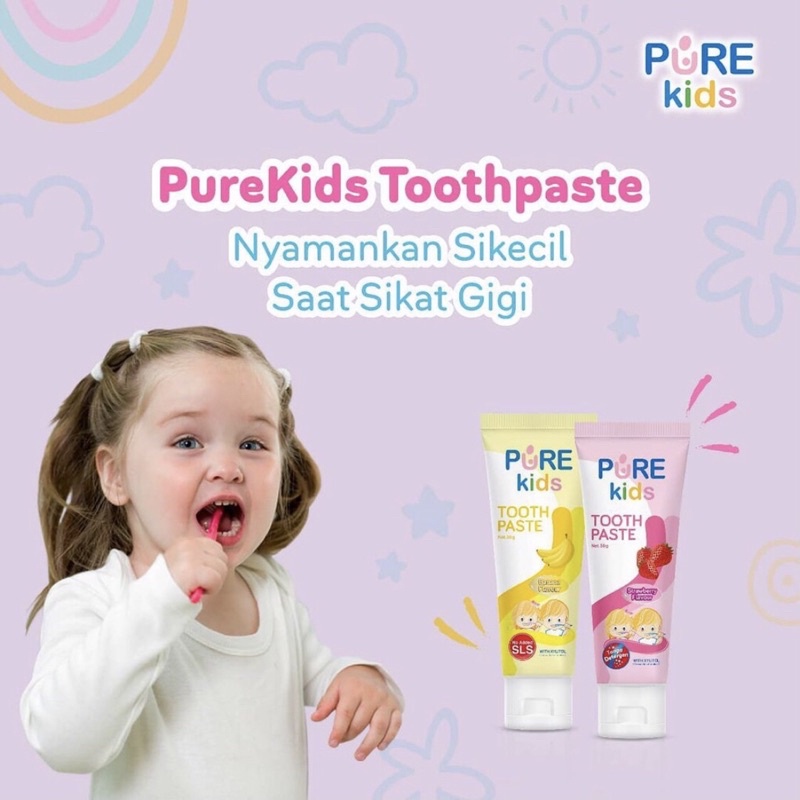 PURE KIDS TOOTH PASTE ODOL GIGI ANAK BAYI BALITA AMAN JIKA TERTELAN BANJARMASIN KALIMANTAN | RUMIFY