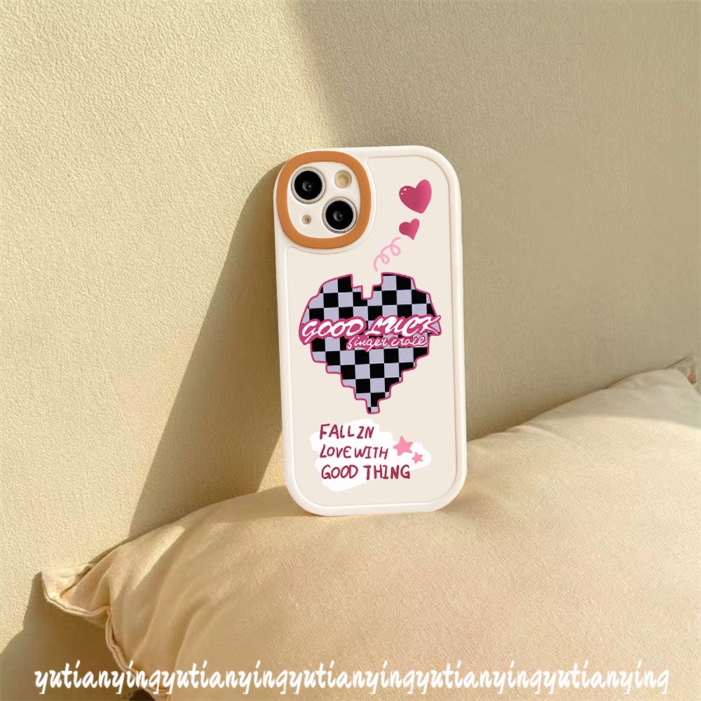 Case Pasangan Untuk Samsung A12 A13 A03s A04s A32 A04 A03 A73 A50s A53 A30s A23 A50 A21s A11 A52s A72 A52 A02s A31 A22 A33 A20s M23 A10s A71 A51 Smile Love Hati Papan Catur Soft Case