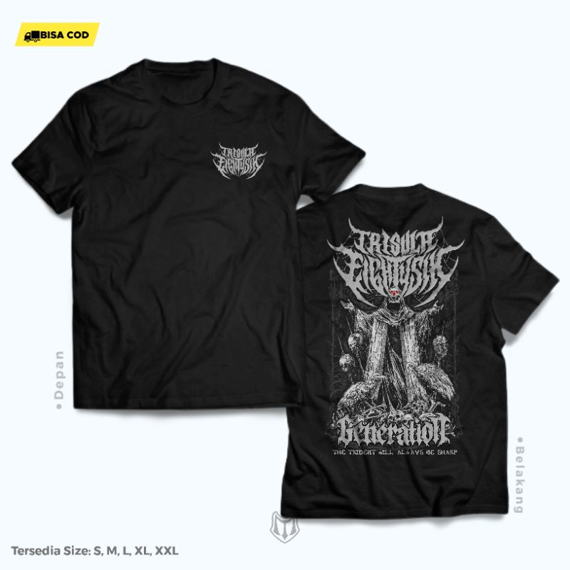 KAOS SANTRI PENCAK SILAT PAGAR NUSA METAL TRISULA EIGHTUSIX GENERATION BAJU T-SHIRT PAGAR NUSA RAJA 