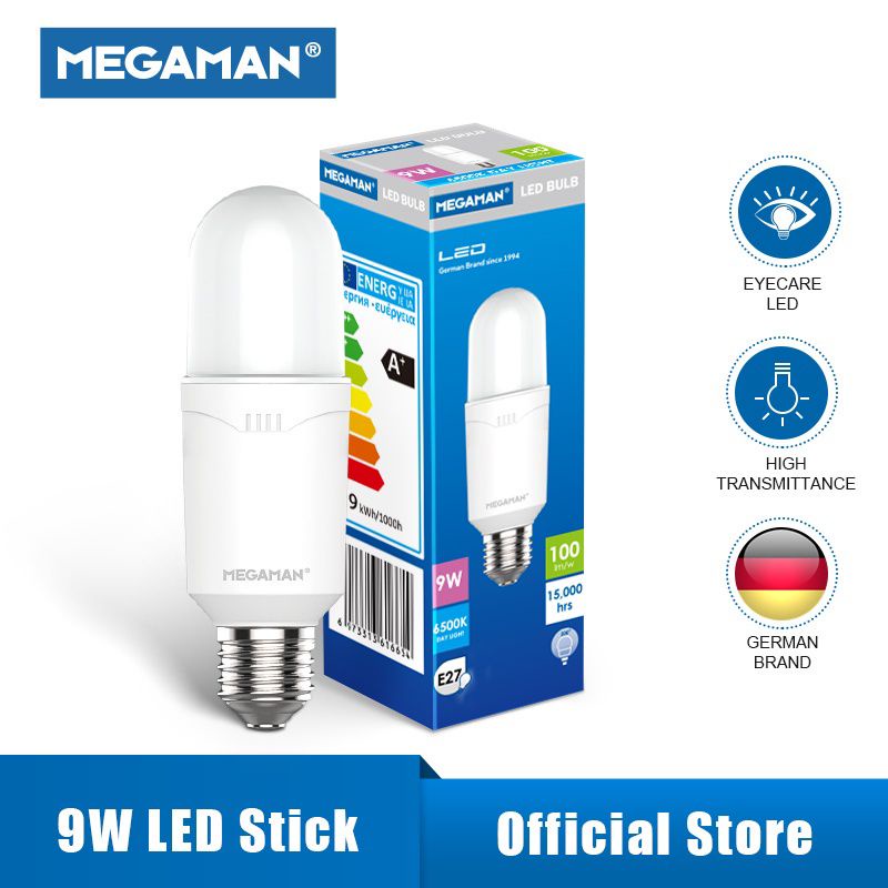Lampu Pblub Bohlam Led Stick Megaman Putih 9W 12W 15W