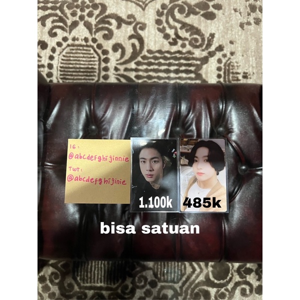 photocard pc jin fm5 jungkook dvd sys