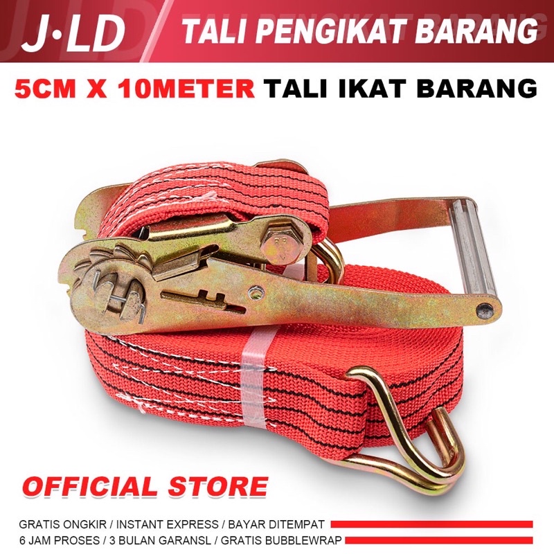 JLD Tali Rachet Tie Down - Tali Pengikat Barang - Tali Ikat Barang Racet 5cmx10meter