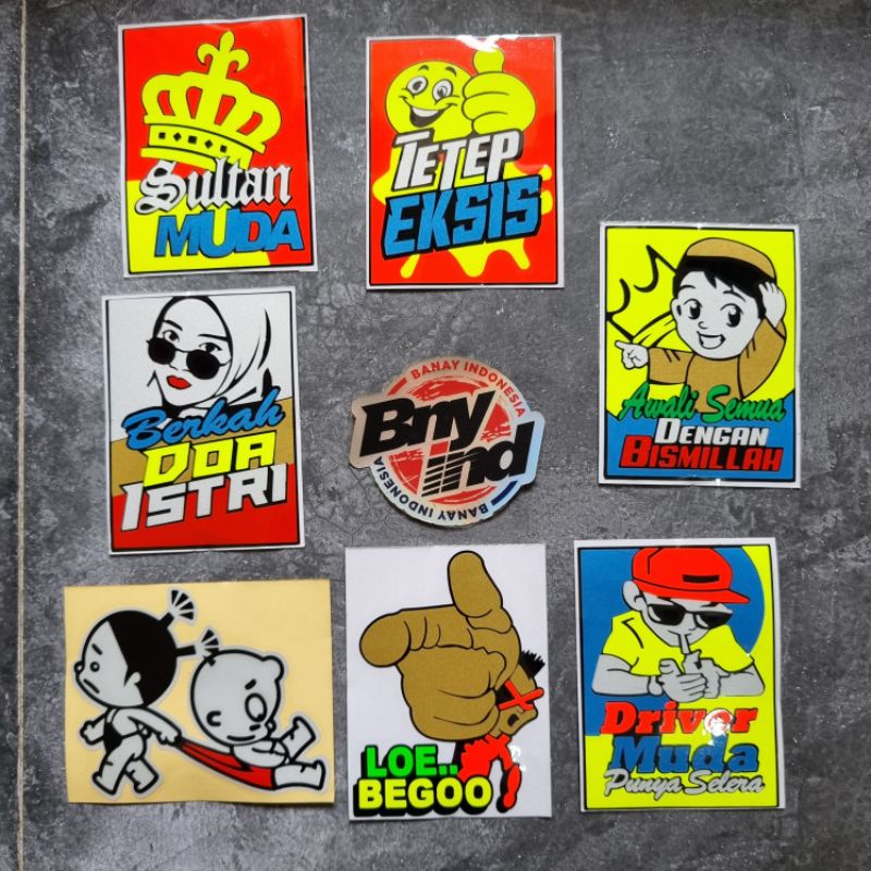STICKER Stiker DRIVER MUDA BERKAH DOA ISTRI SULTAN MUDA AWALAI DENGAN BISMILLAH Cutting