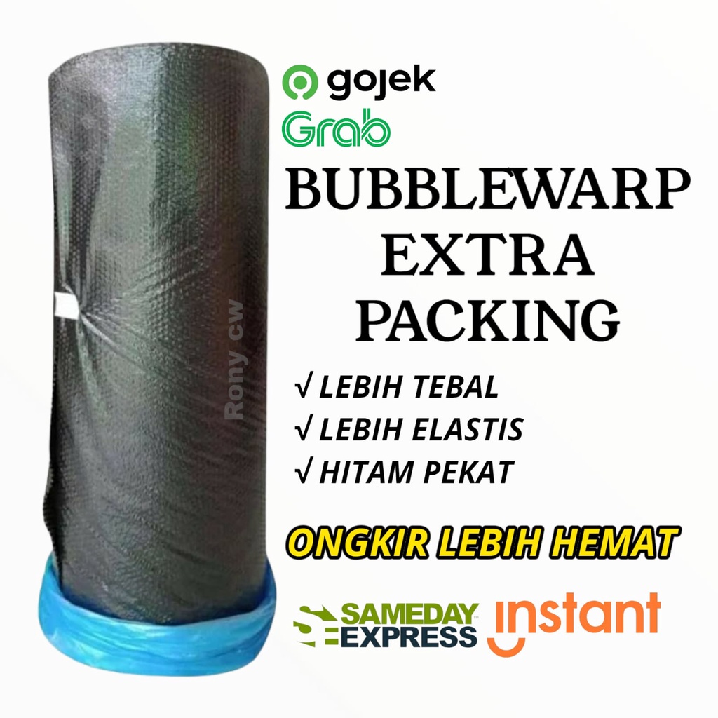 

Bubblewarp Hitam Pelindung Barang Extra Packing 125x50 Meter