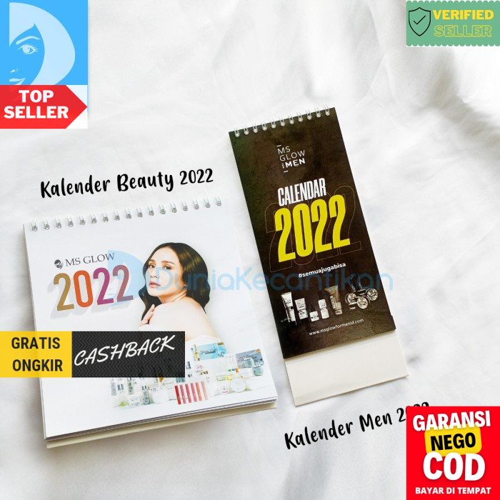 

Kalender Meja 2022 Ms Glow Beauty MsGlow Men Calendar Duduk - MS Glow Men TDK33