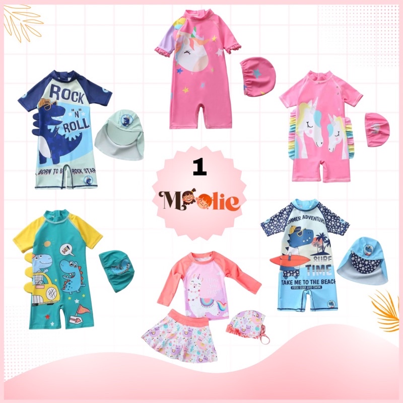 MO1 Baju Renang Anak Perempuan/ Baju Renang Anak Laki-Laki/ Baju Renang Swimsuit Anak