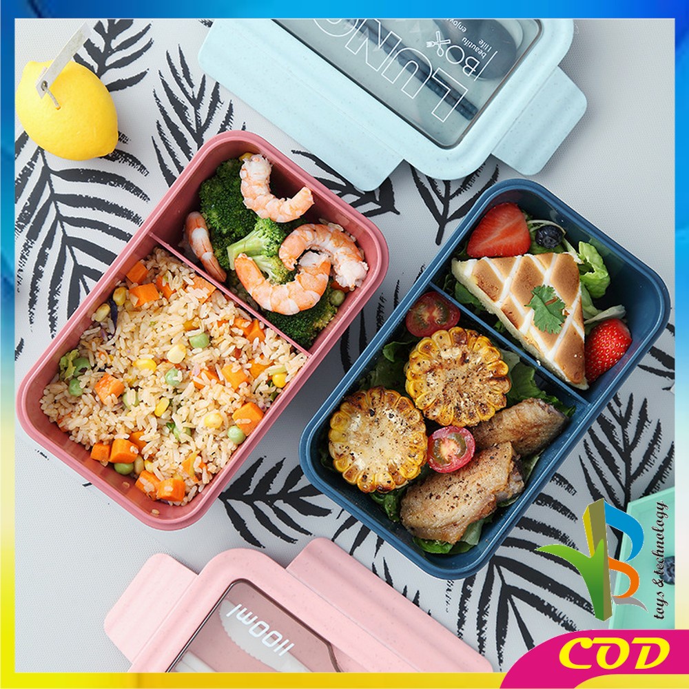 RB-C479 Tempat Makan Lunch Box Set Free Sendok Garpu Kotak Makan Transparant Bento Box / Kotak Makan BPA FREE