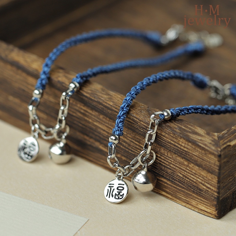 Gelang Couple Lonceng Kartu Restu Klein Blue 2022tali Tangan Anyaman Terbaru