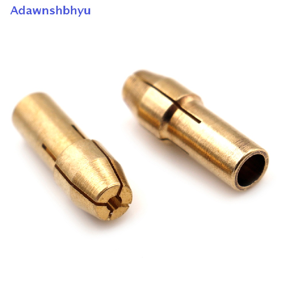 Adhyu 10Pcs Mata collet chuck Bor Kuningan 0.5-3.2mm 4.8mm shank Untuk rotary tool ID