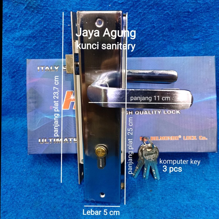 Gagang Handle Pintu Rumah Komplit Kunci Standart/Besar Merk Hoover