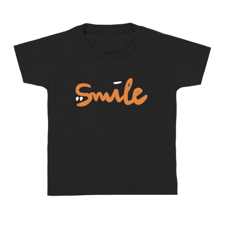 Baju kaos Anak 1-12tahun motif smile katun bagus