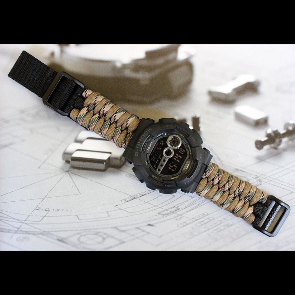 Strap G-Shock Paracord Camo Murah untuk tipe DW-5000, DW-5600, DW-5900, DW-5610, DW-5900, DW-6600, D