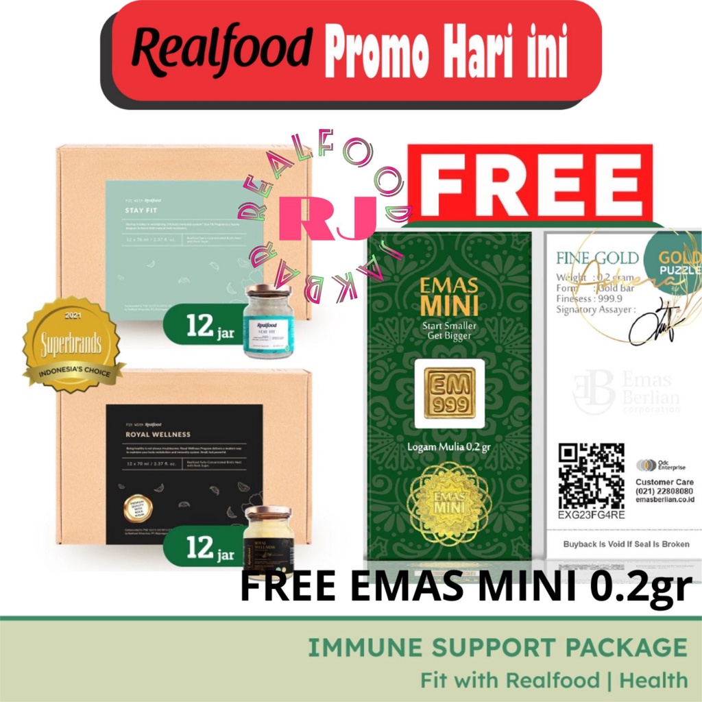 

Realfood Immune Support Bundle Free Hadiah Menarik ( Minuman sarang burung walet )