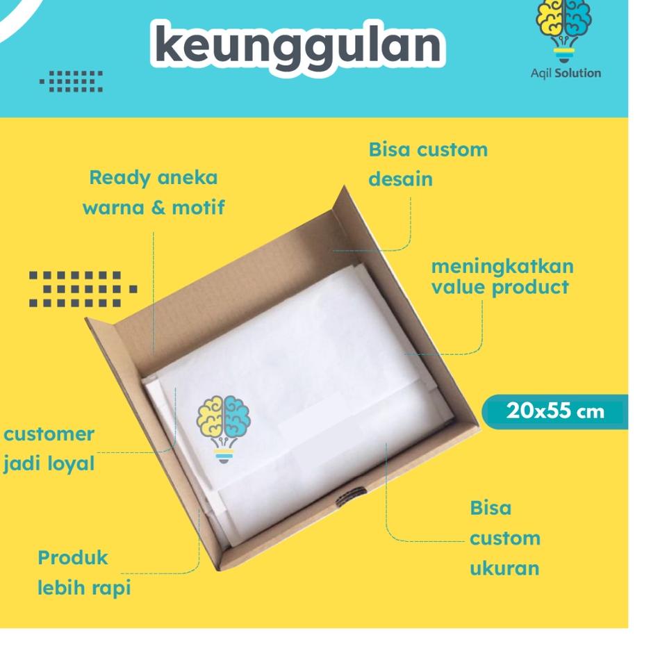 

케 20x55cm, 1 rim = 500pcs Kertas Tisu Packing 18gsm Hampers baju sepatu tas dll Hot Sale