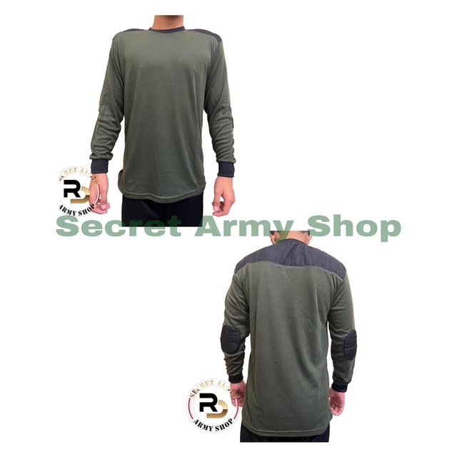 Kaos Polos panjang Hijau TNI AD