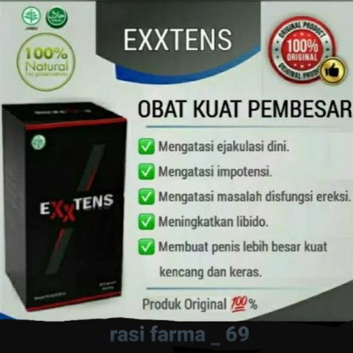 EXXTENS Asli Extens Original Obat Herbal Penambah Stamina Asli BPOM Pria Sejahtera Suplemen Stamina 