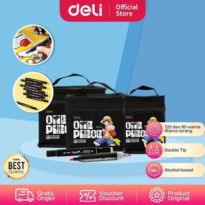 

DELI ONE PIECE SKETCH MARKER / SPIDOL SKETSA ONE PIECE DOUBLE DUAL TIP 30 60 80 WARNA ALCOHOL BASED WARNA CERAH EC180-X TERLARISS...,,,,,