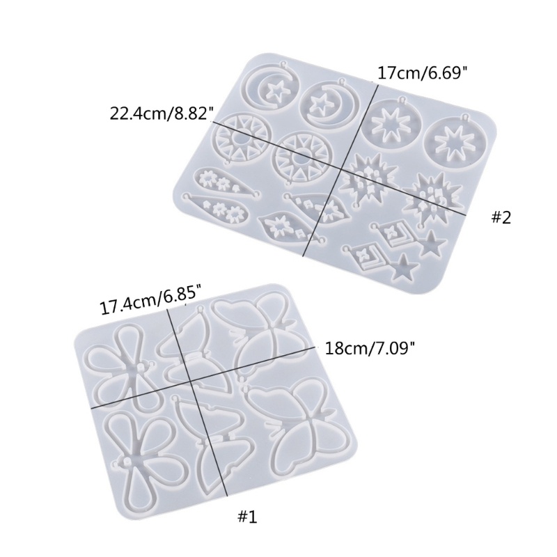 Siy Gantungan Kunci Liontin Cetakan DIY Membuat Perhiasan Cetakan Charms Mold Resin Anting Cetakan