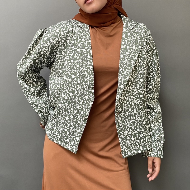 RAABIHA | Candy Blazer Motif Polos| Outer Motif Murah | Blazer Wanita