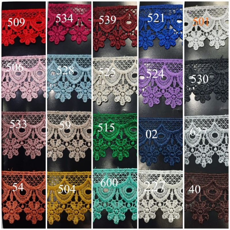 RENDA BORDIR GIPER LEBAR 6CM HARGA PER 100CM