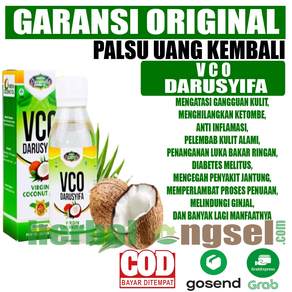 VCO DARUSYIFA 125 VCO OIL VCO VIRGIN COCONUT OIL ORIGINAL BPOM BUKAN VCO SR12 LEBIH AMPUH MINYAK KEL