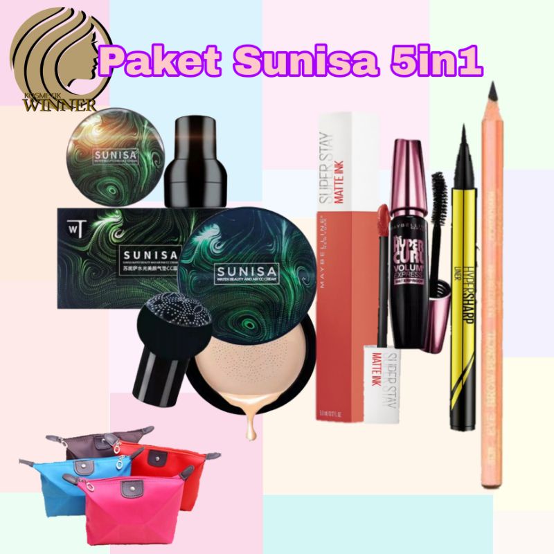 SUNISA Mushroom Head Air Cusion BB CCCrea Moisturizing Foundation / Paket Sunisa Mashroom