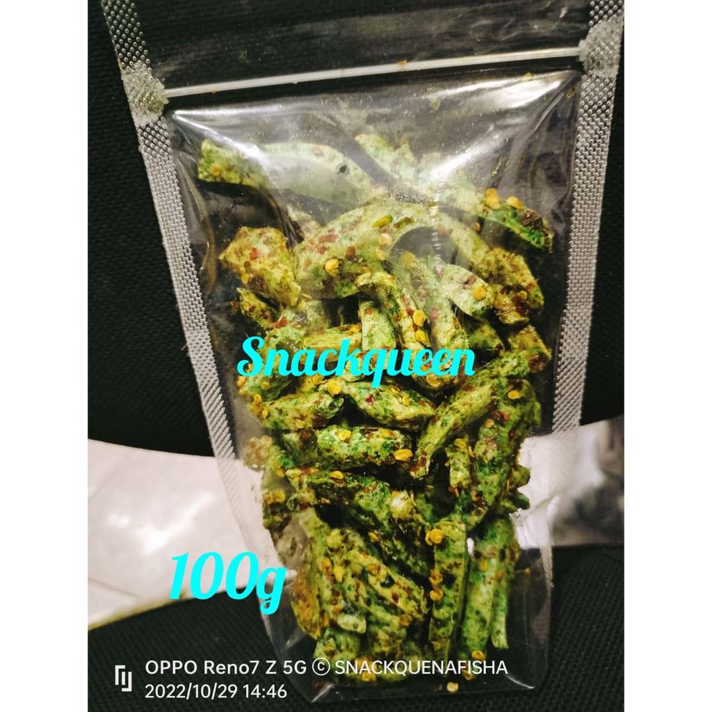 Basreng baso goreng pedas bumbu cabe hijau isi 100gram