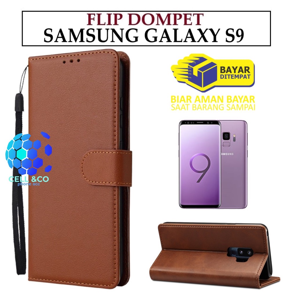 SAMSUNG GALAXY S9 CASE FLIP LEATHER WALLET PREMIUM FLIP CASE BUKA TUTUP KESING HP CASING FLIP CASE WALLET SAMSUNG GALAXY S9