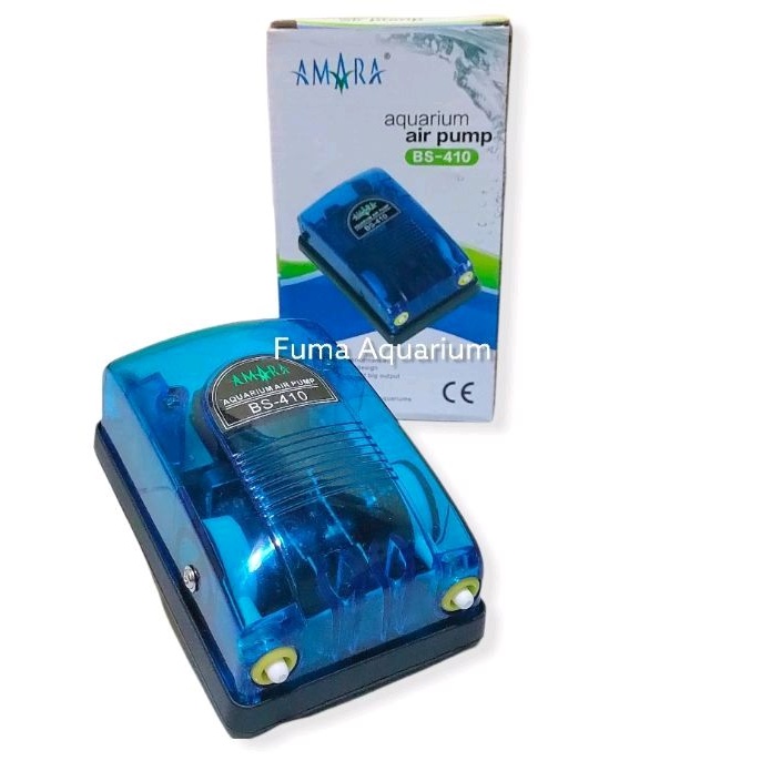 AMARA BS-410 Pompa aerator Airpump Gelembung Udara Oksigen Aquarium Aquascape 2 lubang