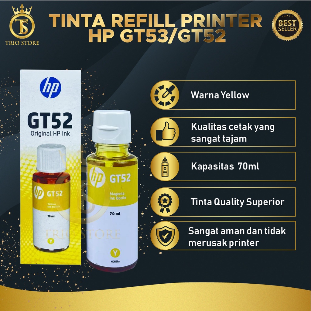 1 SET 4 PCS Tinta HP GT53 GT52 For Printer GT5810 GT5820 New Model