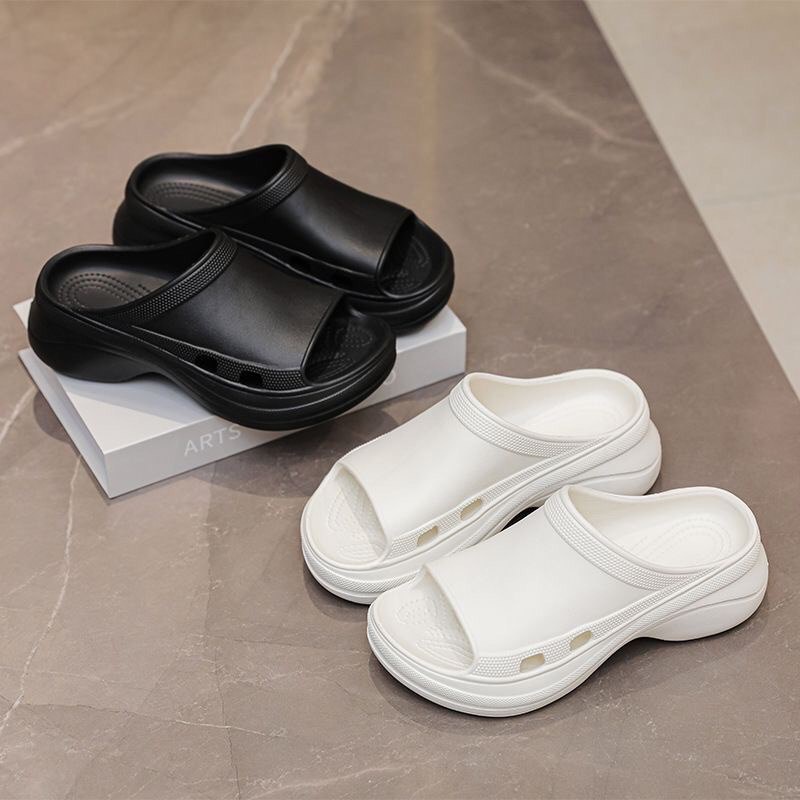 Sandal Crocs Fuji Polos Wanita Cewek Balanci Original Import Bapao Terlaris & Termurah Empuk Tebal