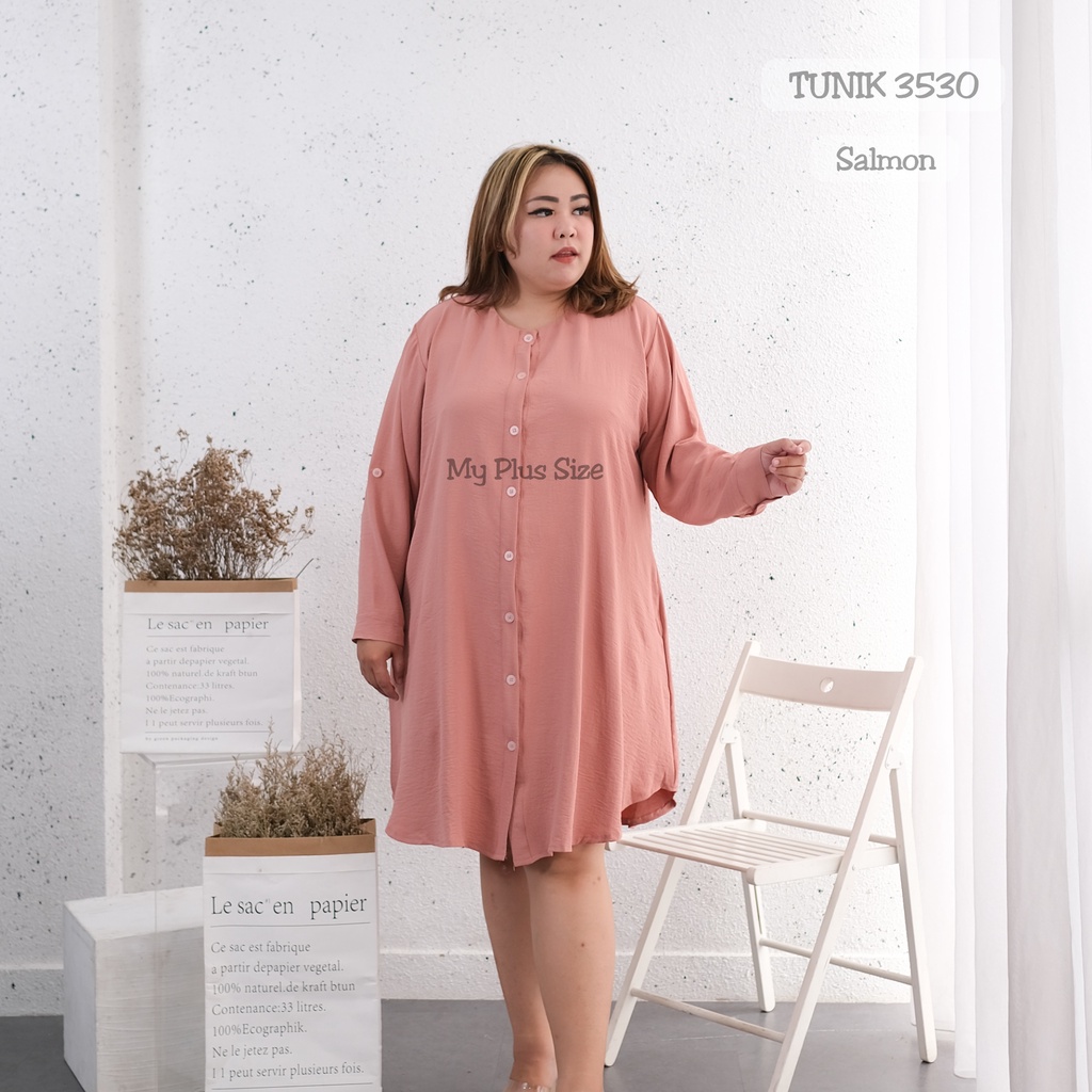 Tunik Super Jumbo Wanita 3530, Ld 125,130 &amp; 145 cm