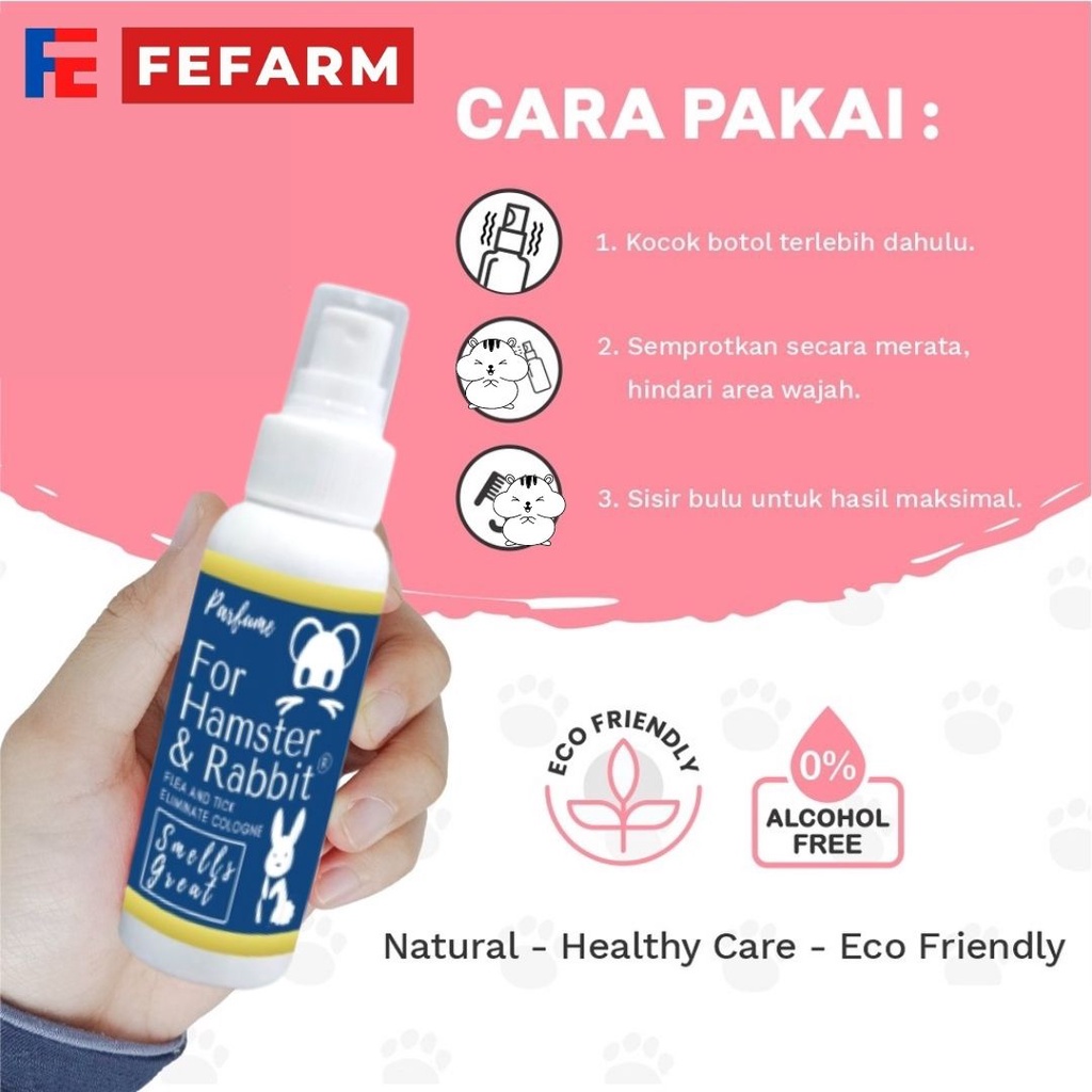 PARFUM HEWAN GROOMING FRESHWAP PEWANGI KELINCI FEFARM