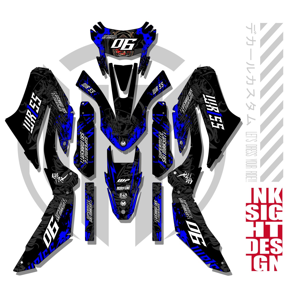 Decal WR 155 Dekal Sticker Motor Custom Supermoto 1