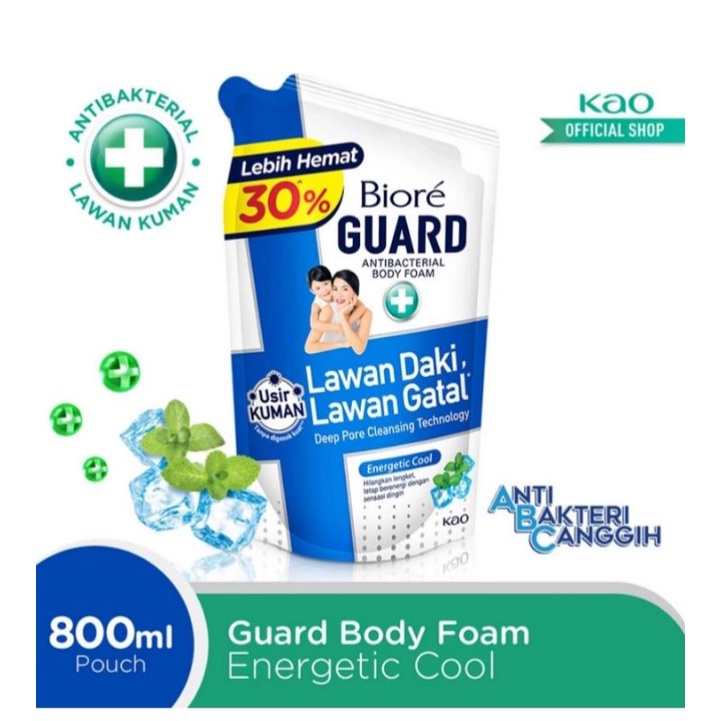 Biore Guard Energetic Cool pouch 800ml