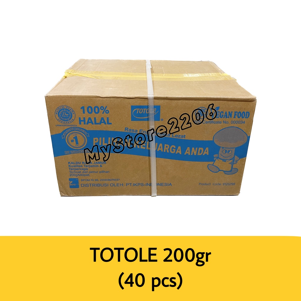 [1 DUS] TOTOLE Kaldu Rasa Jamur HALAL 200gram / Mushroom Bouillon 200gr [1 DUS] (isi 40)