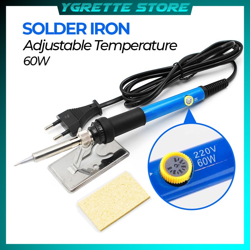 YGRETTE - PROSTOEMER Solder Iron Adjustable Temperature 60W High Grade - 806 - Blue